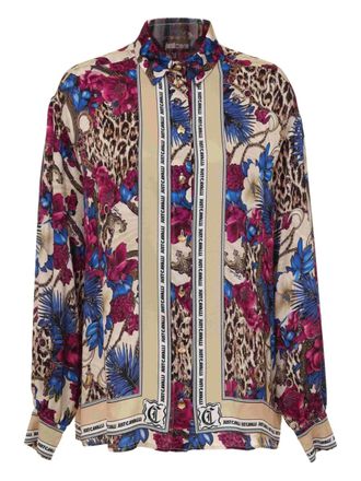 Just Cavalli floral-print shirt - women - Viscose - 44 - Multicolour