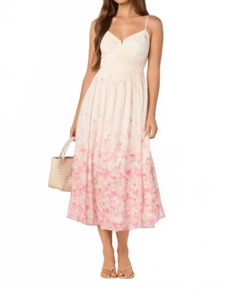 Astr Bellora Midi Dress In Pink Floral