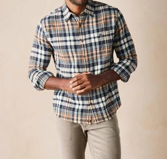 The Normal Brand Stephen Button Up Shirt In Cedar