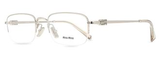 Miu Miu Demo Rectangular Ladies Eyeglasses MU 52WV 1BC1O1 53