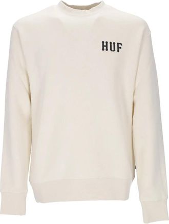 HUF Klassieke Crewneck Sweatshirt Natuurlijk Lange Mouw - Heren - Sweatshirts - Beige - XL - Katoen - Hoodies & sweatvesten