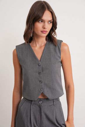 Mixray V-hals Geknoopte Vest