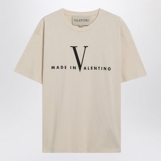 Valentino Butter Colored Made In Valentino T Shirt
