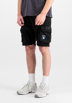 Alpha Industries Shorts ALPHA INDUSTRIES Crew Short Patch, Herren, Gr. 28, Normalgr&ouml;ssen, schwarz, Obermaterial: 98% Baumwolle, 2% Elastan; Futter: 100% Baumwolle, Hos