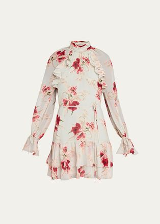 Cinq &agrave; Sept Sylvia Wilted Poppy Mini Dress
