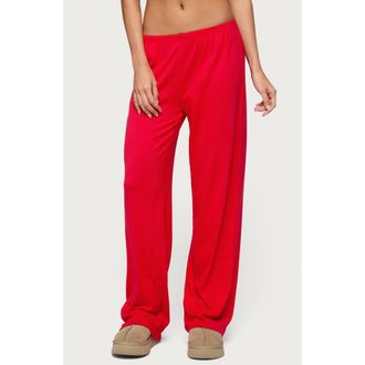 Edikted Justina Lounge Pants in Red at Nordstrom, Size X-Small