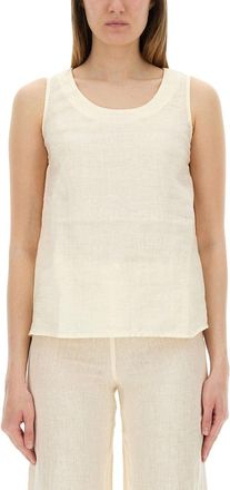 120% Lino Linen Top-Donna