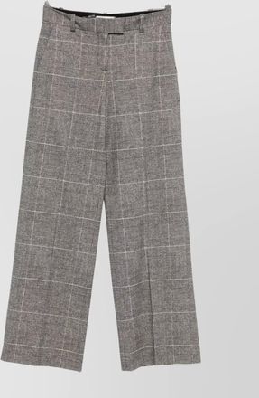 Circolo 1901 check pattern wide leg cotton trousers
