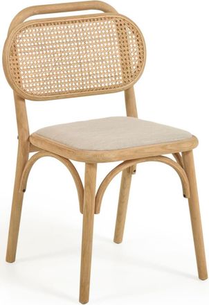 K Home Massivholzstuhl Dorian mit Wiener-Gefelcht, Eichenholz Natur