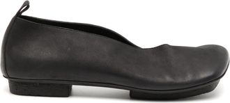 Uma Wang asymmetric-toe leather ballerinas - women - Calf Leather/Calf Leather/Calf Leather - 38 - Black