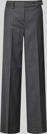 Windsor Stoffhose mit Bundfalten in Dunkelgrau, Größe 36