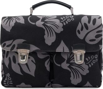 Prada Pre-owned Prada Canvas Floral Print Business Bag Unisex 131BO3C8W4TD0ECQ