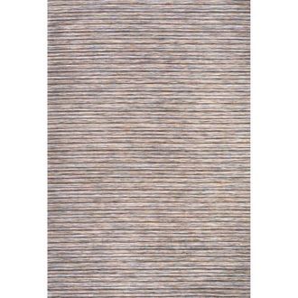 Jonathan Y Designs Finn Modern Farmhouse Pinstripe Indoor/Outdoor Area Rug in Dark Gray/blue at Nordstrom, Size 5Ft 0In X 8Ft 0In