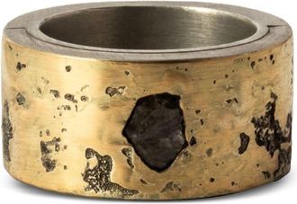 Parts Of Four 18kt yellow gold and sterling silver Sistema diamond ring - unisex - Diamond/18kt Yellow Gold/Sterling Silver - 9