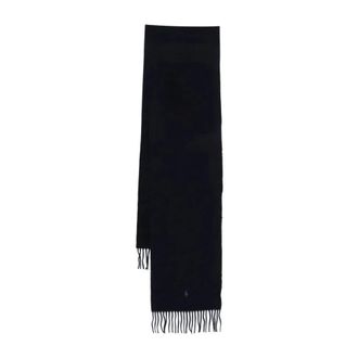 Polo Ralph Lauren Winter Scarves, male, Blue, Size: ONE SIZE Cashmere Fringe Scarf