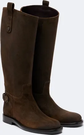 Burberry Cavalier suede knee-high boots