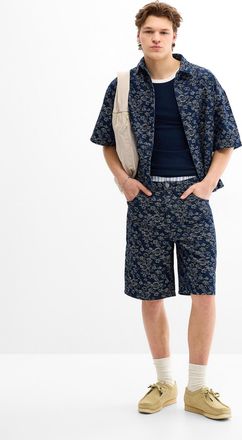 Djab Mens Floral jacquard 11 jort Baggy fit