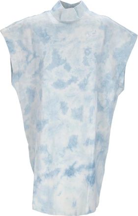 Nike Blauw Tie-Dye Jersey Jurk - Dames - Sportshirts - Blauw - L - Katoen - Fitness