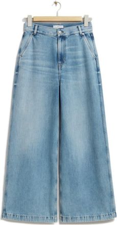 & Other Stories High Waist Wide Leg Jeans in Blue at Nordstrom Rack, Size 10