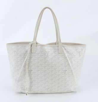Goyard White Leather Handbag Shoulder Bag Tote Bag (Pre-Owned)