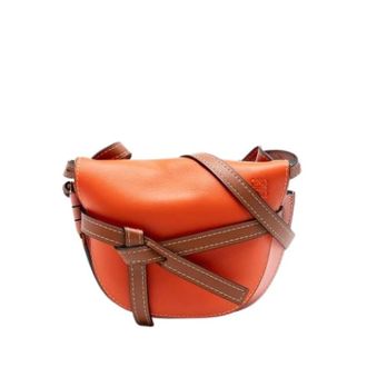 Loewe Pre-owned Mini Bags, female, Orange, Size: ONE SIZE Pre-owned The Gate Crossbody Bag