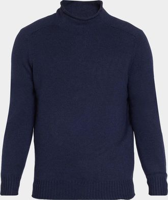 Brunello Cucinelli Men & apos;s Cotton & Cashmere Rolled-Turtleneck Sweater