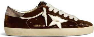 Golden Goose Super-Star Low Top Sneaker in Cognac/Platinum/Gun Metal at Nordstrom, Size 11Us