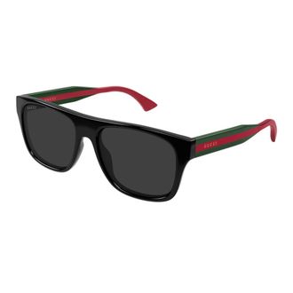 Gucci Square Frame Zonnebrillen - Heren - Zonnebrillen - Zwart - 56 MM - Nylon - Accessoires