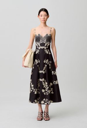 Claudie Pierlot Robe longue d&eacute;collet&eacute;e