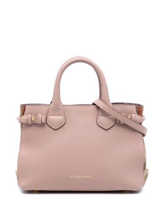 Burberry 2000-2025 Small Calfskin and House Check Banner satchel - Pink