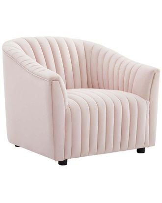 ModWay Announce Performance Velvet Channel Tufted Armchair