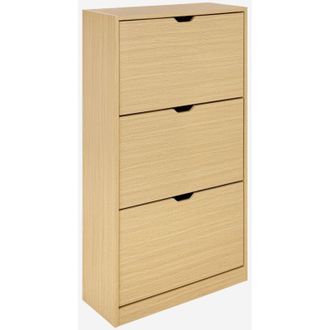 Sweeek Mueble Zapatero Decorativo De Madera Con 3 Cajones