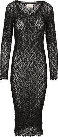 Isabel Marant Belsane kanten midi jurk - Dames - Casual kleedjes - Zwart - S - Katoen - Kleedjes