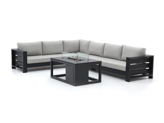 Bellagio la vita attrattiva Bellagio Avolo/Cosiraw 120cm hoek loungeset met vuurtafel 3-delig links