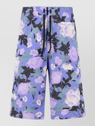 ERL nylon swimsuit shorts floral pattern pockets