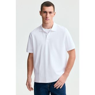 H&M Regular Fit Polo Shirt in White at Nordstrom, Size Xx-Large