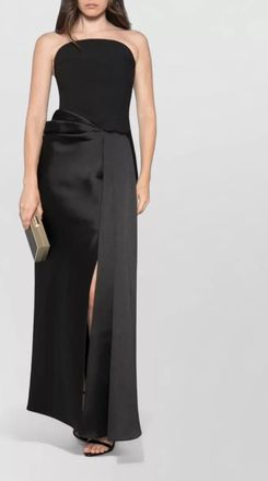 Solace London strapless draped maxi gown