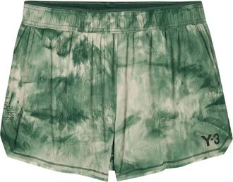 Yohji Yamamoto Printed Stretch-polyamide Running Shorts - Green - XL