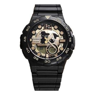 Casio Male YOUTH Japan / South Korea Fashion Sports Mens BlackGold Analog AEQ-100BW-9AVDF