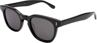 Illesteva Womens Veneto Sunglasses In Glossy Black / Grey