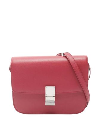 Celine 2010-2025 Medium Calfskin Classic Box crossbody bag - Red