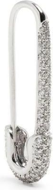 Anita Ko 18K White Gold Safety Pin Diamond Earring - Womens - Diamond/18kt White Gold