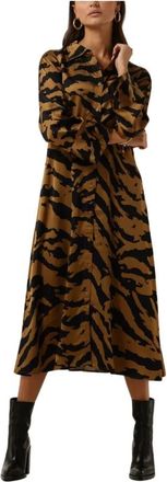 MY ESSENTIAL WARDROBE Elegante Lange Jurk - Dames - Shirt Kleedjes - Veelkleurig - XS - Kleedjes