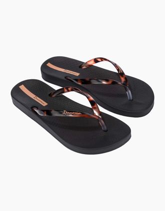 Ipanema Womens Ipanema Womens Anatomic Connect II Fem Flip Flops - Black/Black - Size: 5