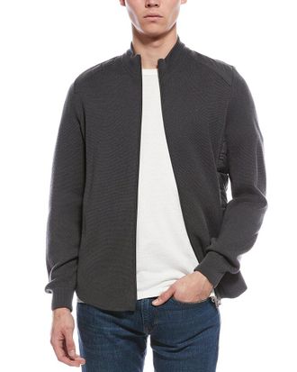 Raffi Quilted Back Wool-Blend Jacket