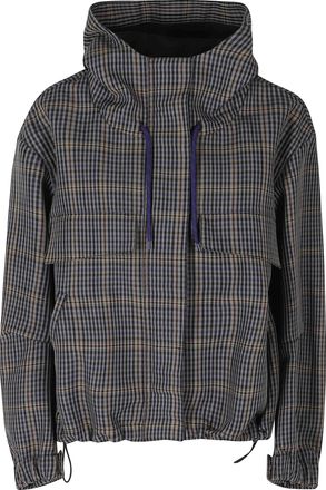 Tela Blue Niki Relaxed Wool-Blend Bomber Jacket