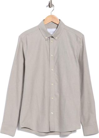 Les Deux Konrad Stripe Cotton Oxford Button-Down Shirt in Light Sand/Blueprint at Nordstrom Rack, Size Xx-Large