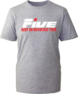 Generic Five Keep On Movin 2025 Tour T-Shirt - Official Band Concert Tee for Music Fans and Tour Merchandise Collectors (HeatherGrey, L Years)