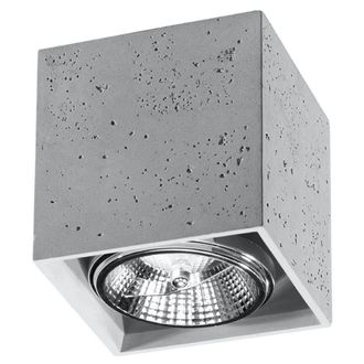 Wonderlamp Foco de techo estilo moderno gris y estructura cuadrada