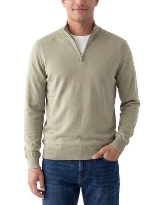Raffi Jersey 1/4-Zip Mock Neck Sweater